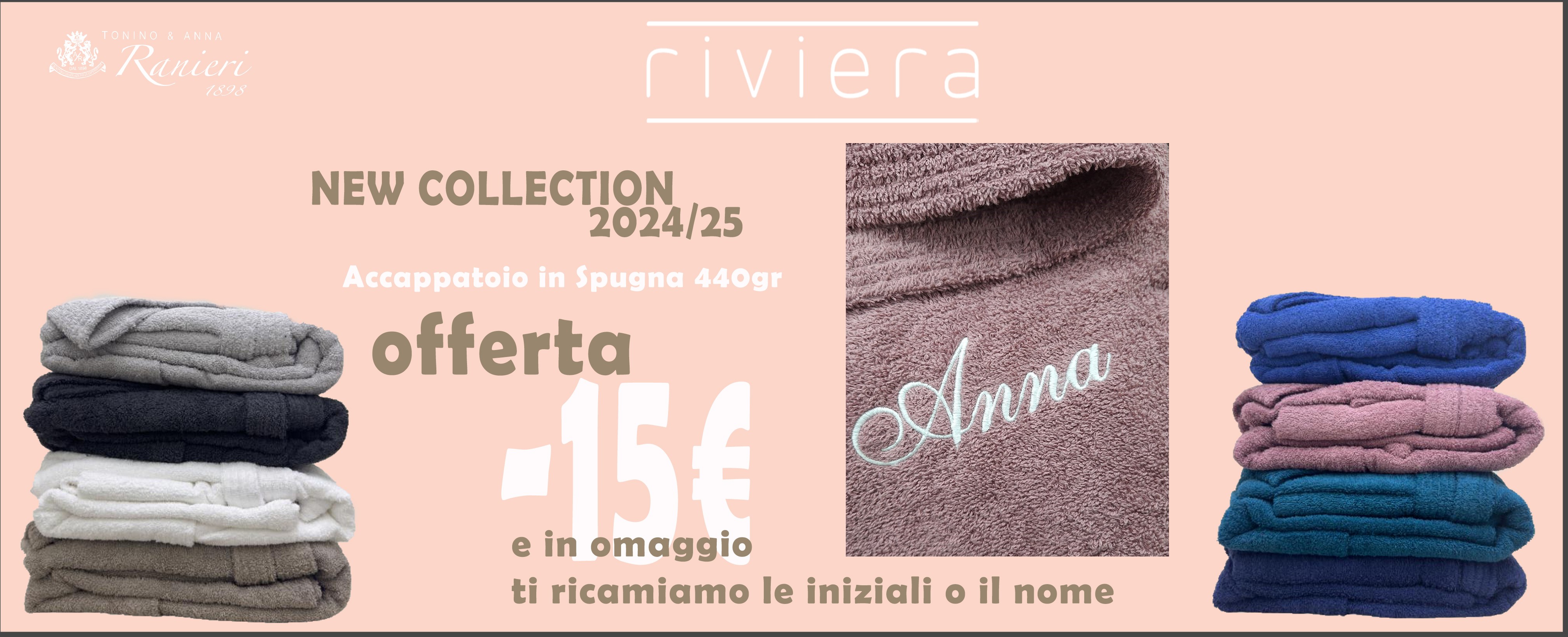 Accappatoio Riviera promo personalizzazione